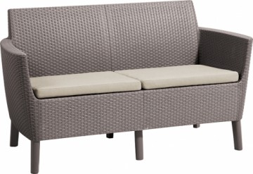 Keter Dārza dīvāns divvietīgs Salemo 2 Seater Sofa bēšs