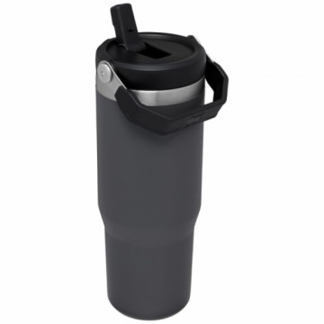 Stanley Termopudele ar salmiņu The IceFlow Flip Straw Tumbler 0,89L tumši pelēka