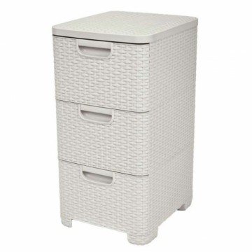 Curver Комод с 3 ящиками Style 33x38x60cм кремовый