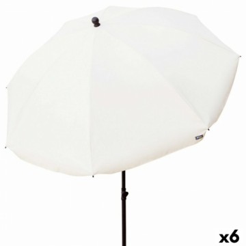 Пляжный зонт Aktive 240 x 230 x 240 cm Бежевый (6 штук)