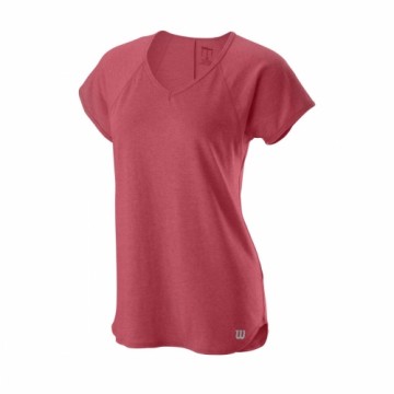 Wilson W TRAINING V-NECK TEE HOLLY BERRY