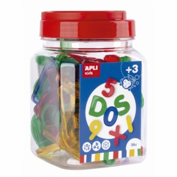 Образовательный набор Apli Прозрачный Пластик Разноцветный Цифры и буквы