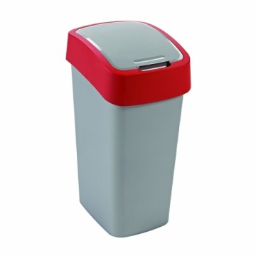 Curver Atkritumu spainis Flip Bin 45L sudraba/sarkana