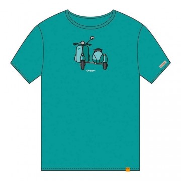 Short Sleeve T-Shirt Cállate la Boca   Turquoise Sidecar