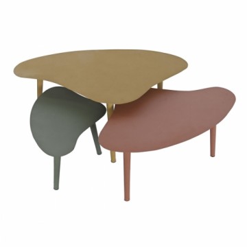 3 galdu komplekts DKD Home Decor Dzelzs 100 x 60 x 41 cm