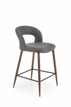 Halmar H114 bar stool, grey / walnut