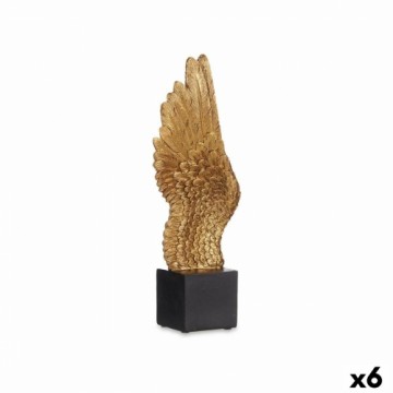 Gift Decor Декоративная фигура Крылья Чёрный Позолоченный 8 x 33,5 x 13 cm (6 штук)