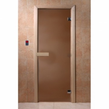 Sm Global Pirts (saunas) durvis 1800x700, 6mm, 2 eņģes bronza matēta M82S