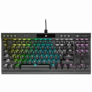 Bluetooth Tastatūra ar Planšetes Balstu Corsair K70 RGB TKL Melns Francūzis AZERTY