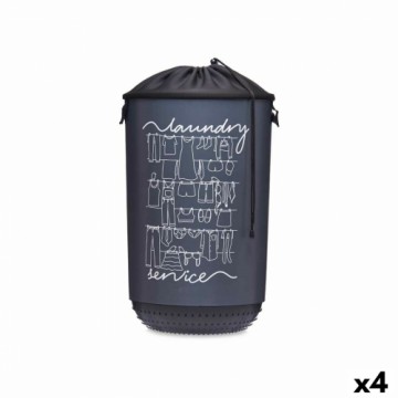 Kipit Корзина для белья Laundry Sevice Темно-синий Пластик 40 L 34 x 52,5 x 34 cm (4 штук)