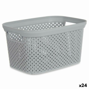 Kipit Veļas Grozs Pelēks Plastmasa 3 L 16,5 x 12,5 x 23 cm (24 gb.)