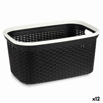 Kipit Veļas Grozs Balts Plastmasa 36 L 36 x 25,5 x 53 cm (12 gb.)