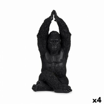 Gift Decor Dekoratīvās figūriņas Gorilla Yoga Melns 18 x 36,5 x 19,5 cm (4 gb.)