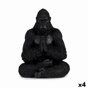 Gift Decor Декоративная фигура Горилла Yoga Чёрный 16 x 28 x 22 cm (4 штук)