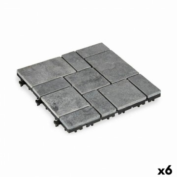 Ibergarden Взаимозаменяемая плитка Серый Камень Пластик 30 x 2,8 x 30 cm (6 штук)
