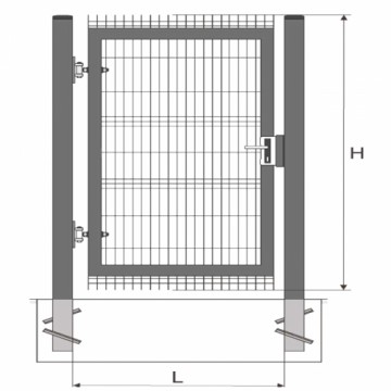 Vārti 3D H1,23*W1,0m 1-V ZN