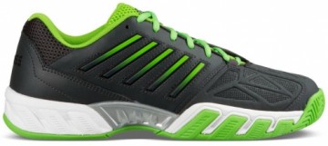 Tennis shoes for kids K-SWISS BIGSHOT LIGHT 3, black/green, outdoor, size UK 5 (EU 38)