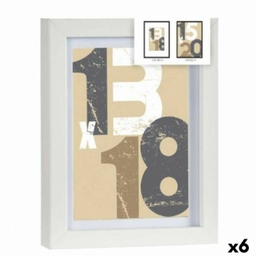 Gift Decor Настенные фоторамки Белый Cтекло Деревянный MDF 18 x 23 x 2,5 cm (6 штук)