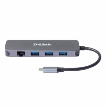 USB Centrmezgls D-Link DUB-2334 Pelēks