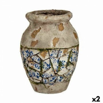 Decorative Garden Figure Vase Polyresin 25 x 32,5 x 25 cm (2 Units)