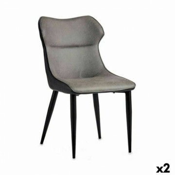 Gift Decor Кресло Чёрный Серый Сталь 49 x 86 x 60 cm (2 штук)