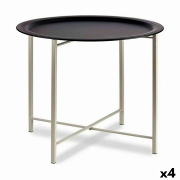 Side table White Black Metal 62 x 48,5 x 62 cm (4 Units)