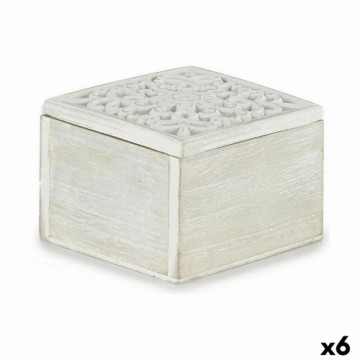 Gift Decor Декоративный шкафчик Белый Деревянный 11,5 x 8 x 11,5 cm (6 штук)