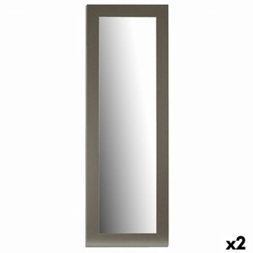 Wall mirror Silver Wood Glass 52,5 x 155 x 1,5 cm (2 Units)