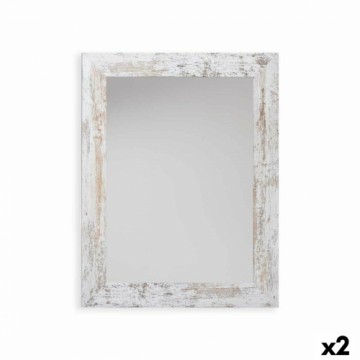 Gift Decor Настенное зеркало Harry Белый Деревянный Cтекло 64,5 x 84,5 x 1,5 cm (2 штук)