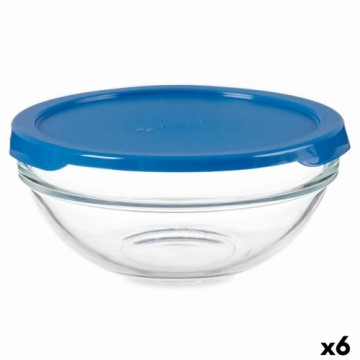 Pasabahce Круглая коробочка для завтраков с крышкой Chefs Синий 595 ml 14 x 6,3 x 14 cm (6 штук)