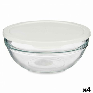 Pasabahce Apaļa Pusdienu Kastīte ar Vāku Chefs Balts 1,135 L 17,2 x 7,6 x 17,2 cm (4 gb.)