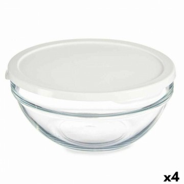 Pasabahce Apaļa Pusdienu Kastīte ar Vāku Chefs Balts 1,7 L 21 x 9 x 21 cm (4 gb.)