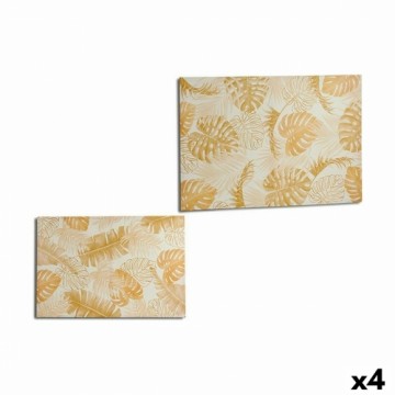 Gift Decor Canvas Augu lapa Bronza 120 x 80 x 2,5 cm (4 gb.)