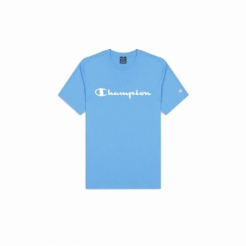 Men’s Short Sleeve T-Shirt Champion Crewneck Blue