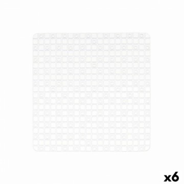 Berilo Нескользящий коврик для душа фотографии Прозрачный PVC 50,3 x 50,3 x 0,7 cm (6 штук)