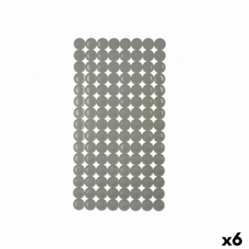 Non-slip Shower Mat Grey PVC 68 x 36 x 1 cm (6 Units)