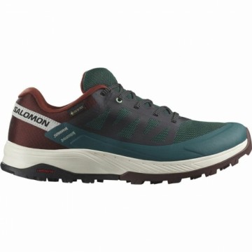 Running Shoes for Adults Salomon Outrise Burgundy Dark green GORE-TEX Moutain