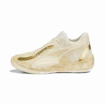 Basketball Shoes for Adults Puma Rise NITRO Golden Beige