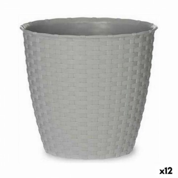 Planter Stefanplast Grey Plastic 19 x 17,5 x 19 cm (12 Units)