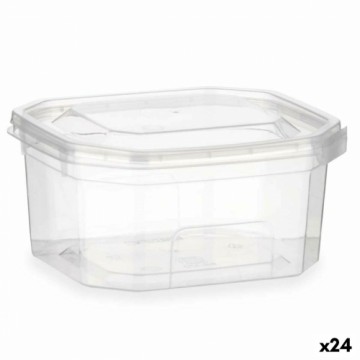 Leknes Taisnstūra Pusdienu kastīte ar Vāku Caurspīdīgs polipropilēns 370 ml 10,7 x 5,5 x 11,7 cm (24 gb.)