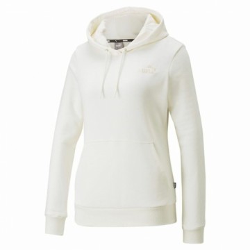 Sieviešu Sporta Krekls ar Kapuci Puma Essentials Embroidery Balts