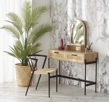 Halmar CARMEN console table, natural / black