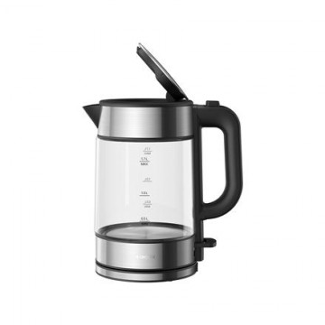 Xiaomi Electric Glass Kettle EU Electric, 2200 W, 1.7 L, Glass, 360° rotational base, Black/Stainless Steel