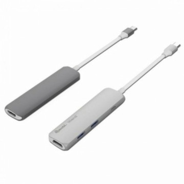 USB Centrmezgls Silver HT 17123 Balts/Pelēks Tumši pelēks