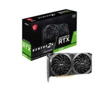 MSI  
         
       Graphics Card||NVIDIA GeForce RTX 3060|8 GB|GDDR6|128 bit|PCIE 4.0 16x|Dual Slot Fansink|1xHDMI|3xDisplayPort|RTX3060VENTUS2X8GOC