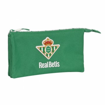 Real Betis BalompiÉ Двойной пенал Real Betis Balompié Зеленый 22 x 12 x 3 cm