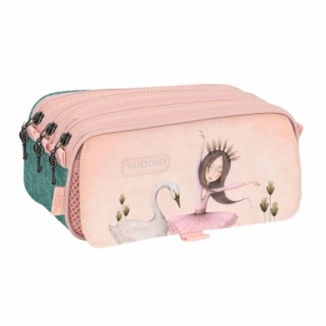 Double Carry-all Santoro Swan lake Grey Pink 21,5 x 10 x 8 cm