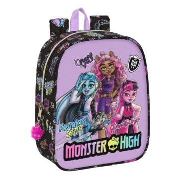 Школьный рюкзак Monster High Creep Чёрный 22 x 27 x 10 cm