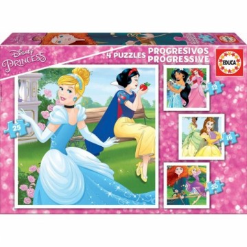 4 Pužļu Komplekts   Princesses Disney Magical         16 x 16 cm