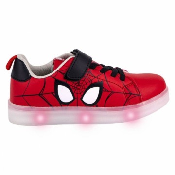 Sporta apavi ar LED Spiderman Velcro Sarkans